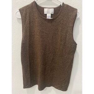 Susan Graver Brown Metalic Tank Size Medium
